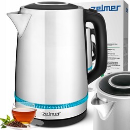 Czajnik Elektryczny Zelmer Bezprzewodowy Stal Nierdzewna Mocny 1,7L