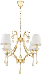 ŻYRANDOL LAMPA WISZĄCA KRYSZTAŁOWA ZŁOTA VENISIA W4 LUMINA