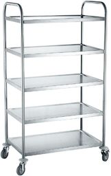 HENDI Wózek kelnerski nierdzewny 5-półkowy składany 810125