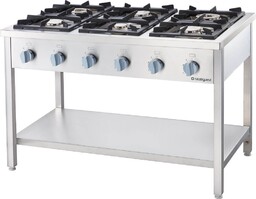Stalgast Kuchnia gazowa z 6 palnikami, na podstawie