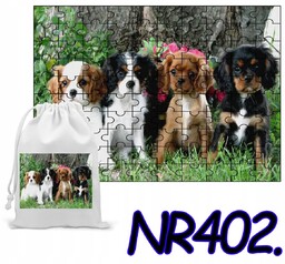 Puzzle 252 El. Układanka Dla Dzieci Pieski Cavalier