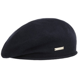 Czapka Baskijska Cotton by Seeberger, ciemnoniebieski, One Size