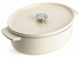 KitchenAid garnek żeliwny owalny 5,6L Almond Cream