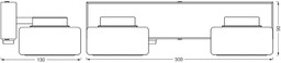 LEDVANCE kinkiet LED Orbis Flame, 2-punktowy, czarny, IP44