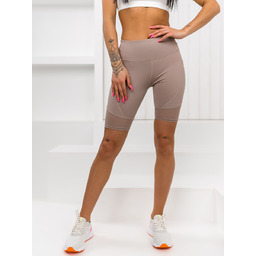 Beżowe krótkie legginsy damskie Denley XY24006S