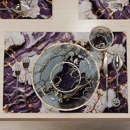 MARBLELIZED Amerykańskie Podkładki z Tkaniny - Elegancki Efekt