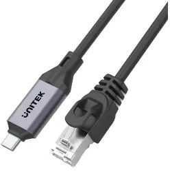 Unitek C18148AGY01-2M USB C RJ-45 LAN 2m Czarny