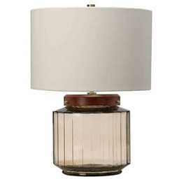 Lampa stołowa Luga szkło LUGA-TL-SMOKE - Elstead