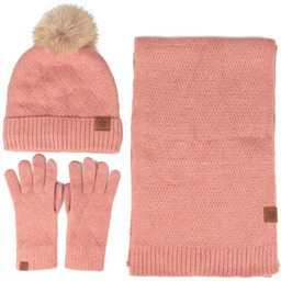 Alessio KOMPLET CZAPKA + SZALIK + RĘKAWICZKI DOTYKOWE