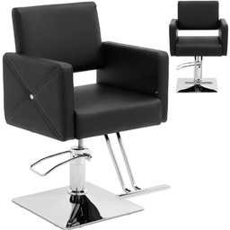 Fotel fryzjerski barberski kosmetyczny z podnóżkiem Carlisle czarny