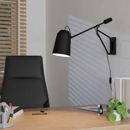 EGLO Kinkiet Loreto 1, czarny, salon / jadalnia,
