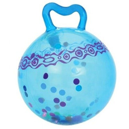 Niebieska piłka przezroczysta z uchwytem BX2162Z-B.Toys, skoczek