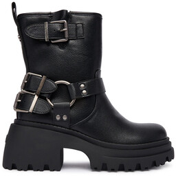 Botki Buffalo Bravr Biker Lo 1220067 Czarny