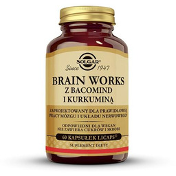 Solgar Brain Works z Bacomind i kurkuminą, 60