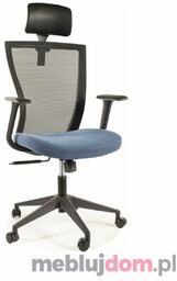 Fotel obrotowy Q-328H Signal Czarno-niebieski