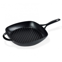 Holm CAST IRON Żeliwna Patelnia Grillowa 28 cm