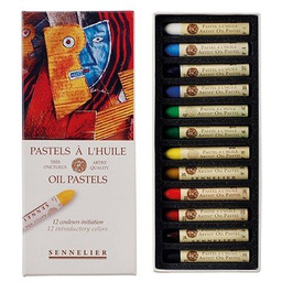 Pastele olejne Sennelier, zestaw 12 kolorów