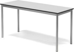 Stół BORÅS, 1400x600x720 mm, szary laminat, szary aluminium
