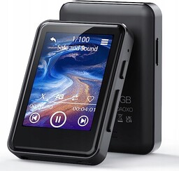 Przenośny odtwarzacz MP3 Bluetooth dotykowy 128 Gb Czarny