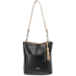 Big Star Czarna Stylowa Torebka Efektowny Kuferek Damski