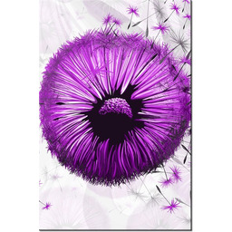 100 70cm Obraz płótno Fioletowe dmuchawce płótno rama