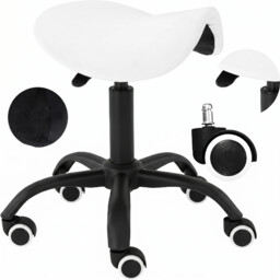 Taboret kosmetyczny hoker fryzjerski stołek krzesło obrotowe okrągłe