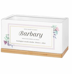 Personalizowana doniczka prostokątna z napisem dla babci