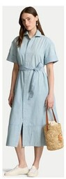 Polo Ralph Lauren Sukienka koszulowa 211935155001 Błękitny Regular