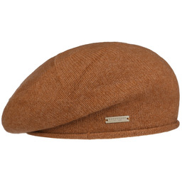 Beret Baskijski z Kaszmirem Lasuna by Seeberger, brązowy,