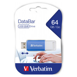 Verbatim USB flash disk, USB 2.0, 64GB, DataBar,