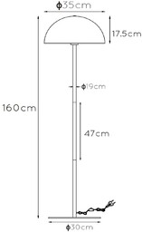 Lucide Lampa stojąca Siemon, zielony, salon / jadalnia,