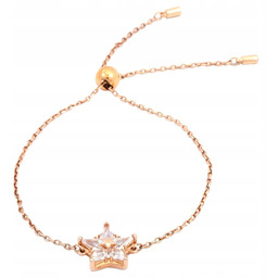 SWAROVSKI ZŁOTA BRANSOLETKA Z GWIAZDĄ Z KRYSZTAŁÓW REGULOWANA