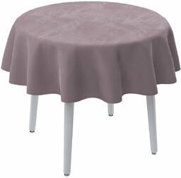 Obrus okrągły, zgaszony róż, Velvet