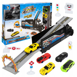 Wyrzutnia Autek Ciężarówka Dla Dzieci Zjeżdżalnia Figurka Znaki