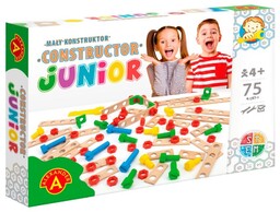 Zestaw Mały Konstruktor drewniany 75el Alexander