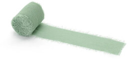 Tasiemka szyfonowa, pistacjowa, 40 mm/5 m, 3 szt.