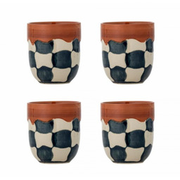 Bloomingville CHECK Kubek 375 ml - Zestaw 4