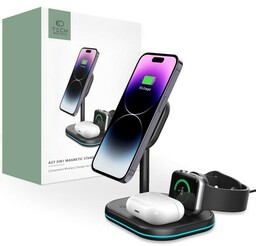 Tech-Protect Ładowarka indukcyjna Qi15W A27 3w1 Magnetic Magsafe