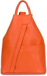Plecak skórzany Vera Pelle T52 pomarańczowy