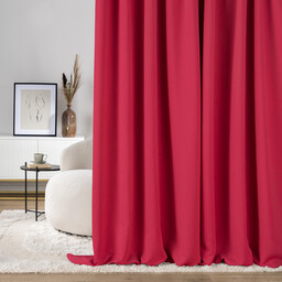 Zasłona zaciemniająca na taśmie marszczącej różowy 140x280 cm