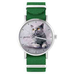 Pakamera Zegarek - Kot brytyjski - zielony, nylonowy