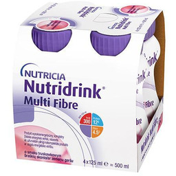Nutridrink Multi Fibre truskawka, 4x125ml KRÓTKA DATA 17.07.2026