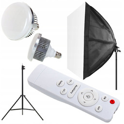 Softbox z pilotem Lampa 40x40cm Statyw 3600K-6200K