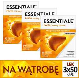 Zestaw 3x ESSENTIALE Forte 300mg, 50kaps.