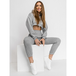 Szary komplet dresowy damski oversize dwuczęściowy Denley 8C68A1