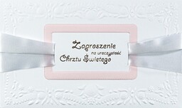 Zaproszenie na Chrzest dla dziewczynki JMZ 3