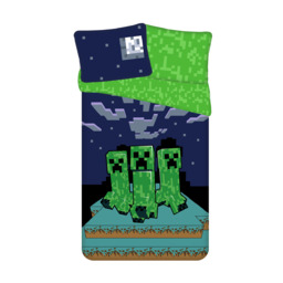 Jerry Fabrics Pościel bawełniana 140x200 Minecraft Sssleep Tight