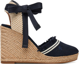 Espadryle Tommy Hilfiger Fringe Canvas High Wedge FW0FW08878