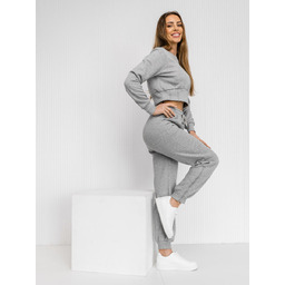 Szary komplet dresowy damski oversize dwuczęściowy Denley 8C78A1