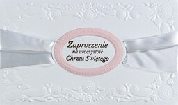 Zaproszenia na Chrzest satynowe JMZ 5